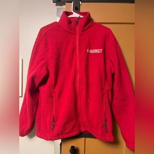 Red fleece jacket